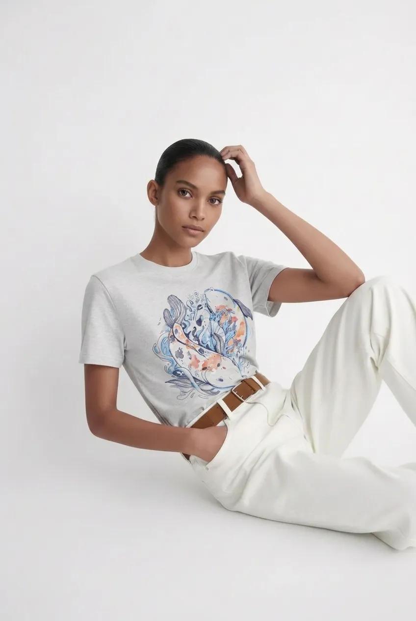 Womens Koi Watercolour Tee