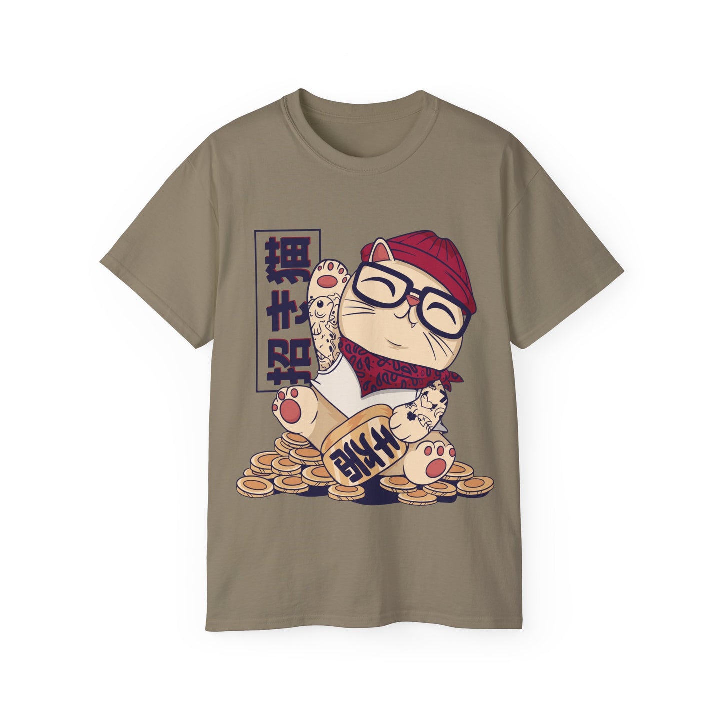 Mens Cool Maneki Neko Tee