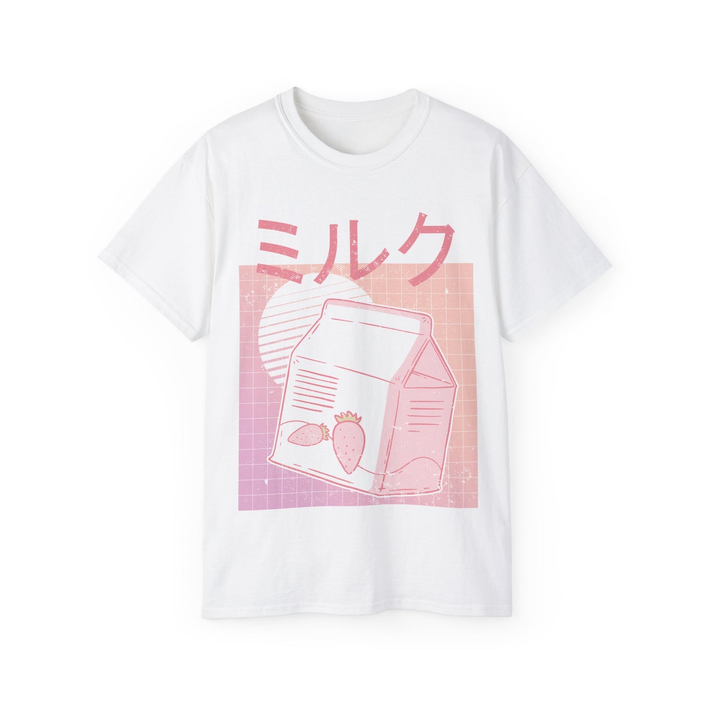 Mens Vaporwave Strawberry Milk Tee