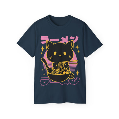 Mens Black Cat Ramen Tee