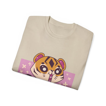 Mens Kawaii Tiger Tea Tee