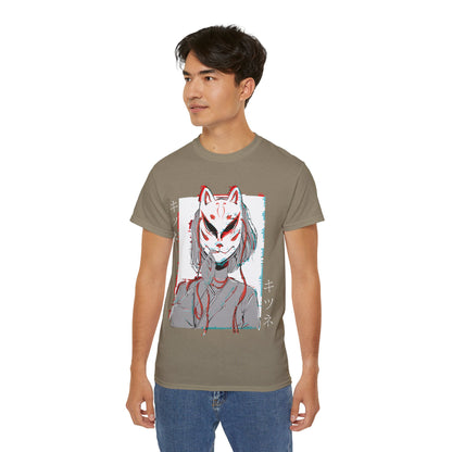 Mens Kitsune Mask Glitch Tee