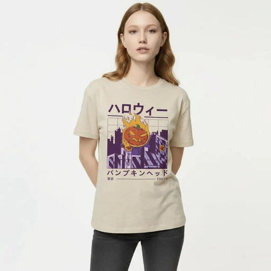 Womens Vaporwave Pumpkin Tee