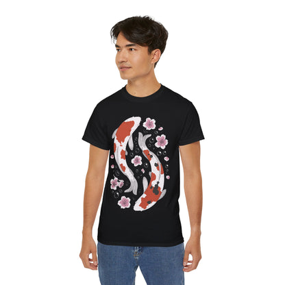 Mens Koi Fish & Flowers Tee