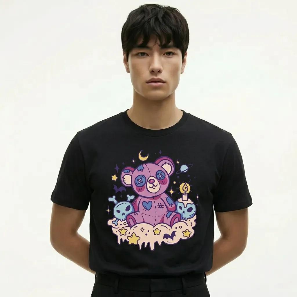 Mens Kawaii Goth Teddy Tee