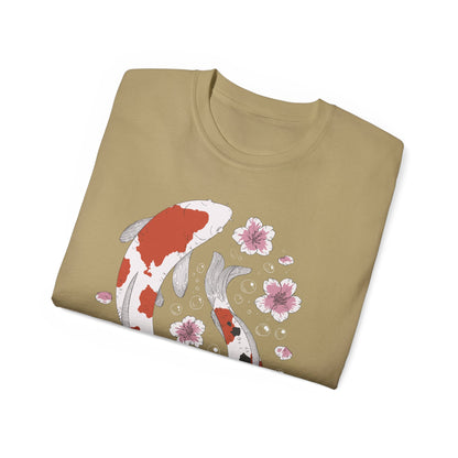 Mens Koi Fish & Flowers Tee