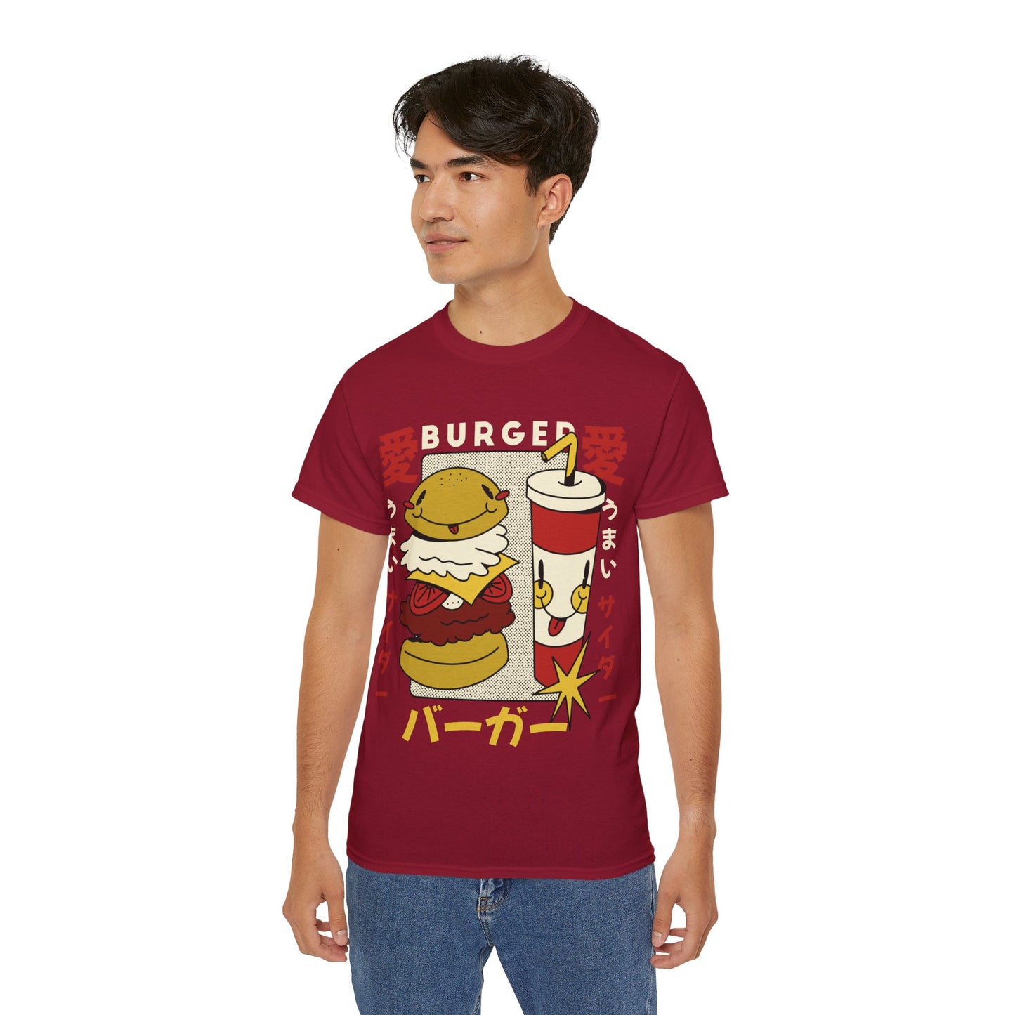 Mens Cartoon Burger & Soda Tee