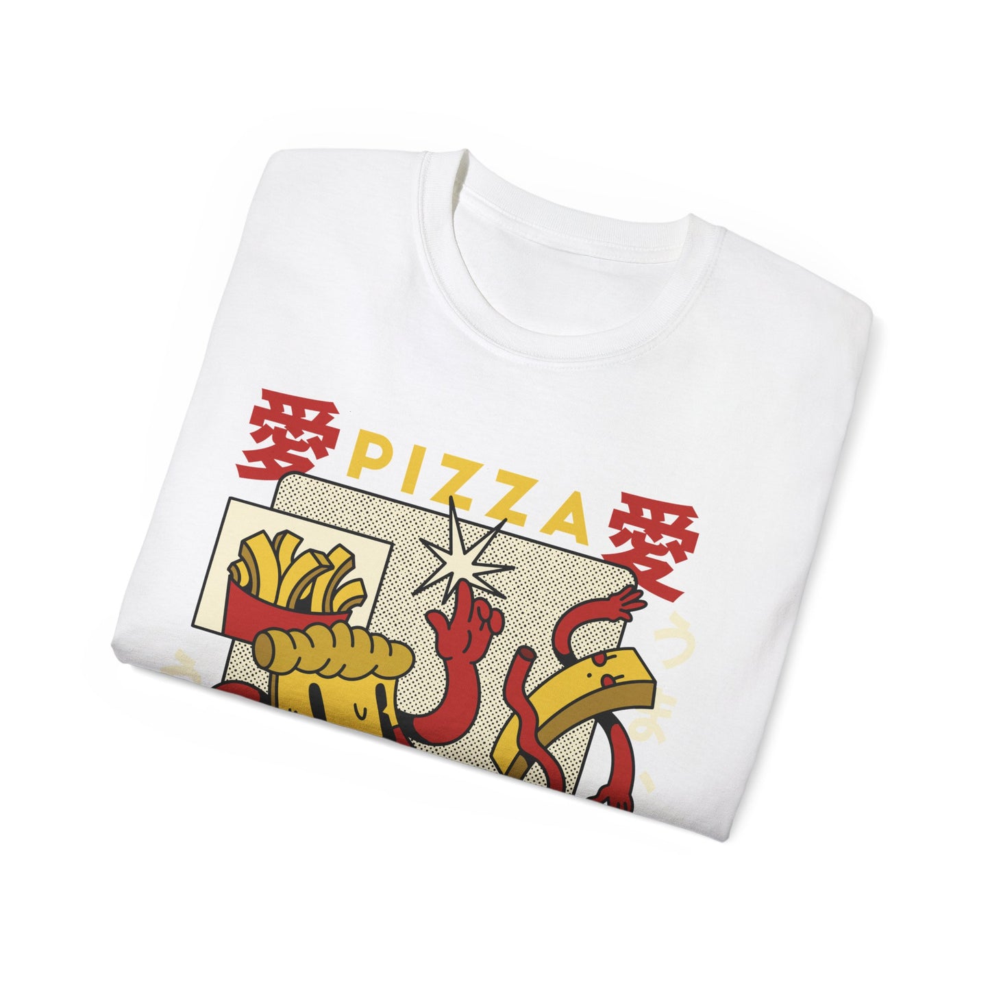 Mens Cartoon Pizza Tee