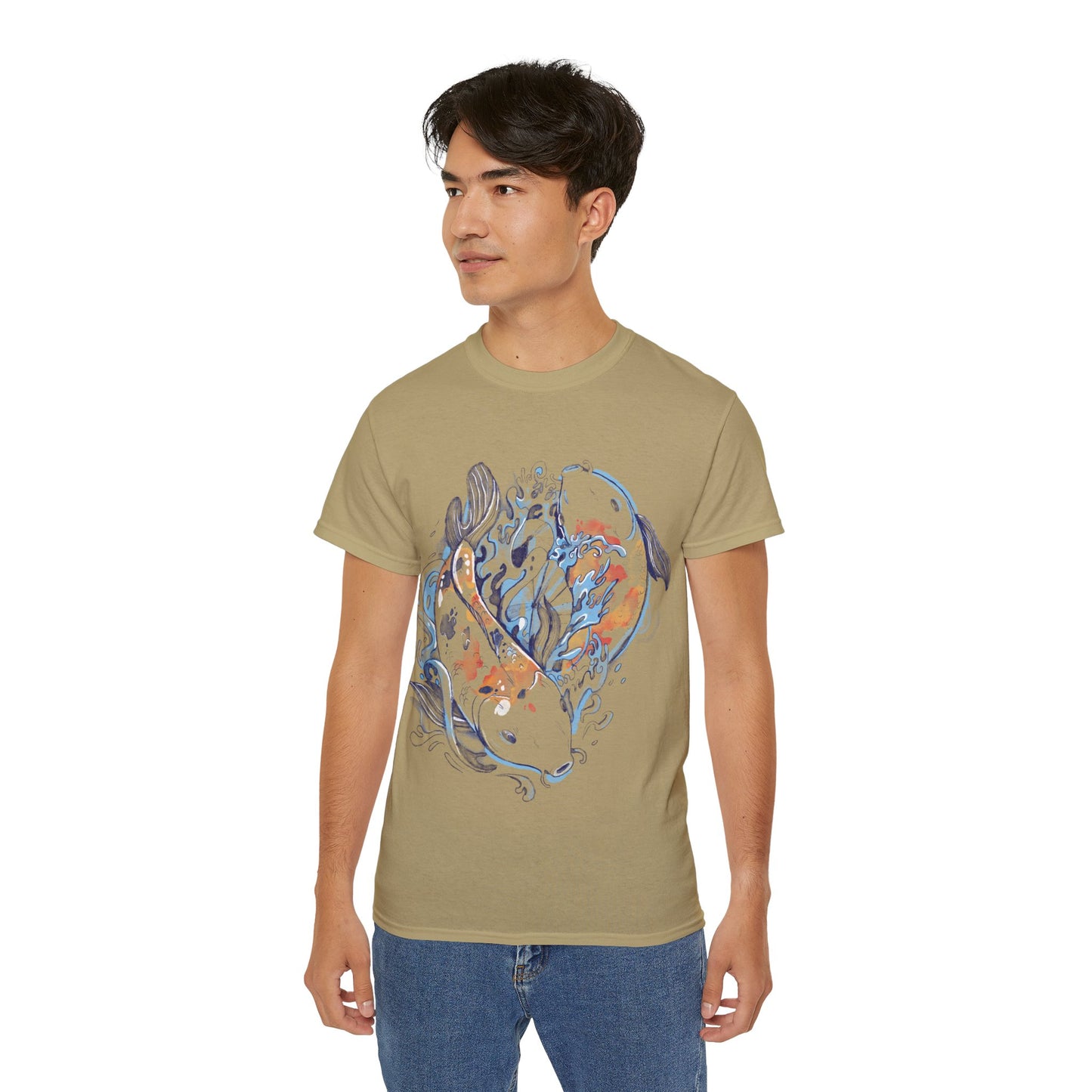 Mens Koi Watercolour Tee