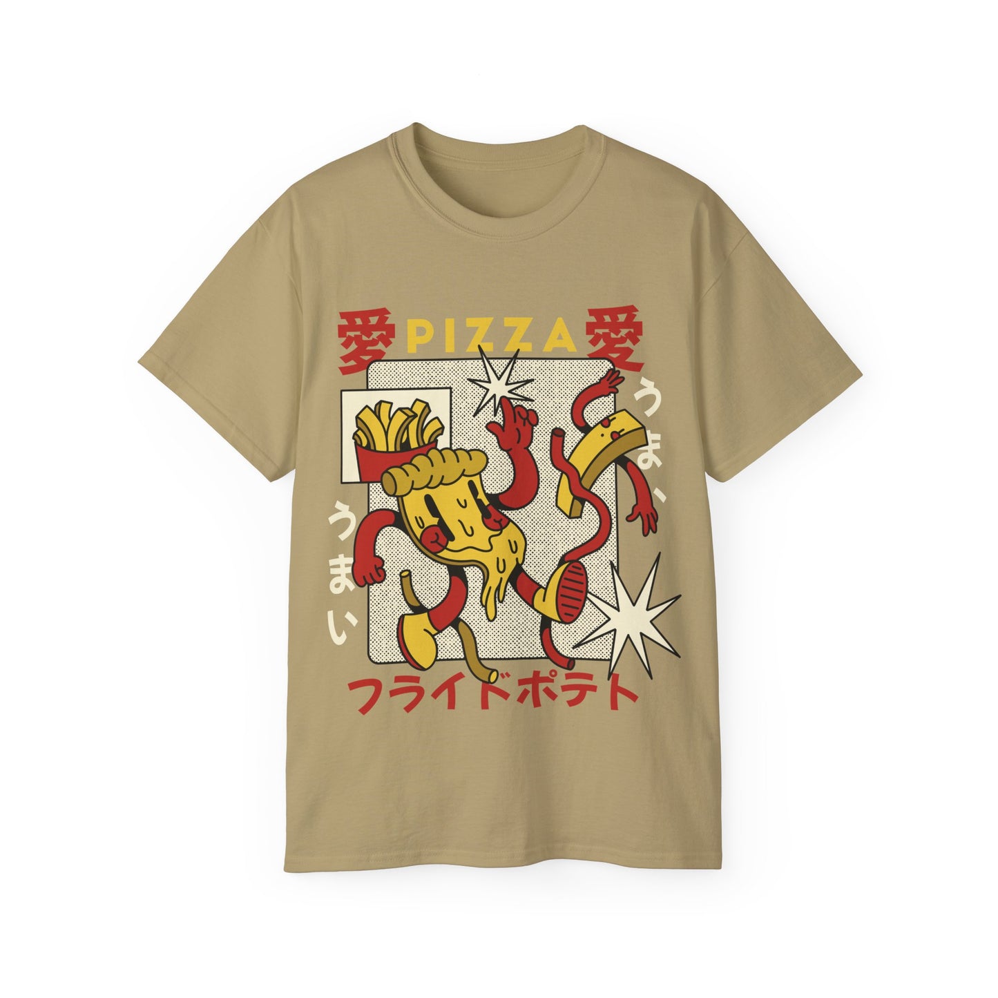 Mens Cartoon Pizza Tee