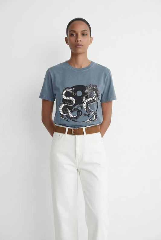 Womens Yin Yang Dragon Tee