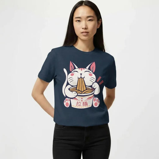 Womens Kawaii Ramen Cat Tee
