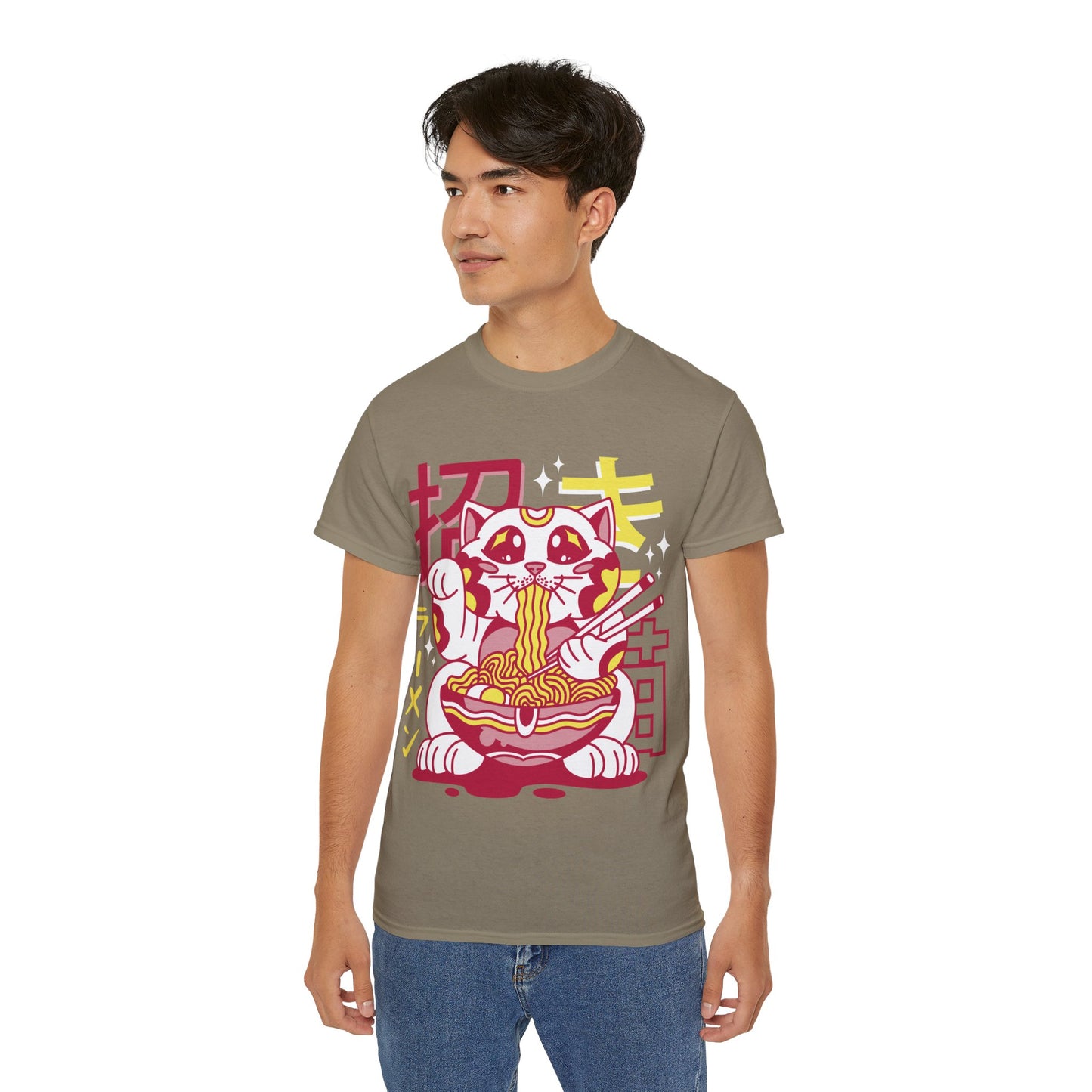 Mens Maneki Cat Ramen Tee