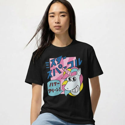 Womens Cartoon Unicorn Tee