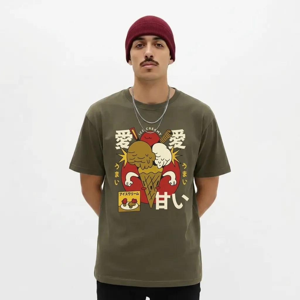 Mens Cartoon Ice Cream Tee