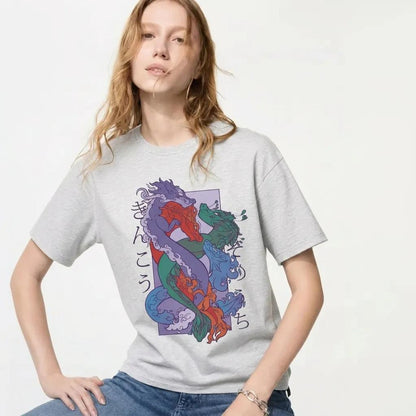 Womens Coloured Dragons Tee