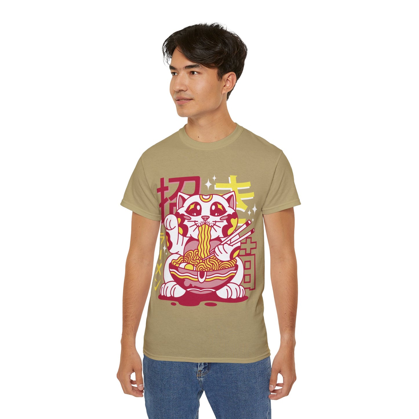 Mens Maneki Cat Ramen Tee