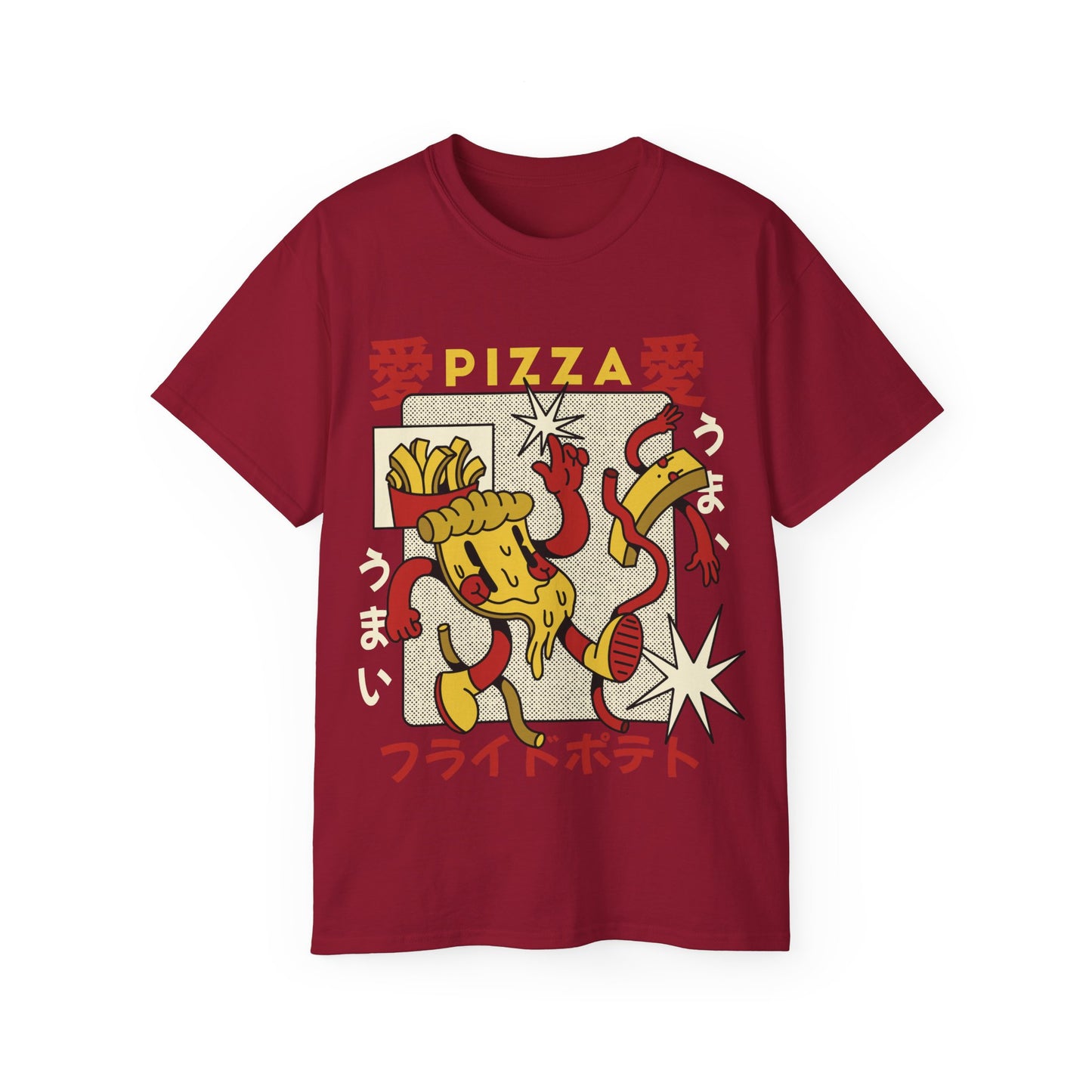 Mens Cartoon Pizza Tee