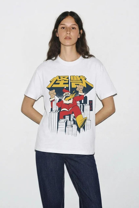 Womens Santa Kaiju Tee