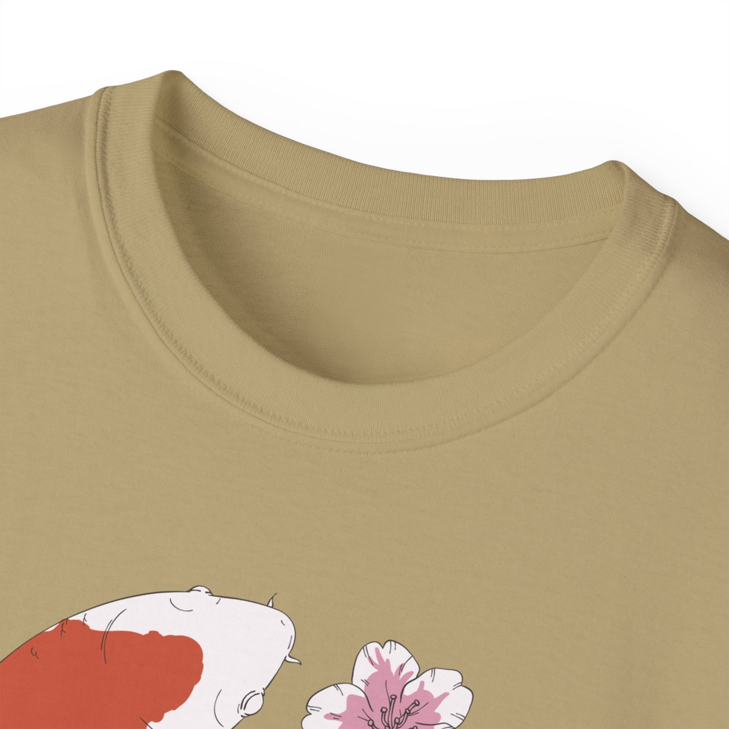Womens Koi Fish & Flowers Tee