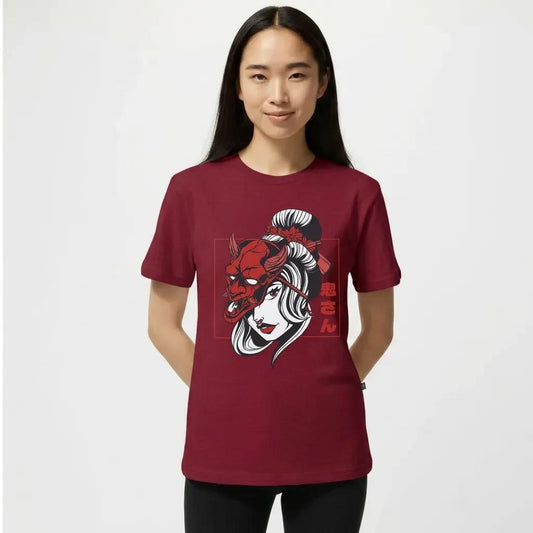 Womens Demon Mask Girl Tee