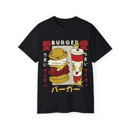 Womens Cartoon Burger & Soda Tee