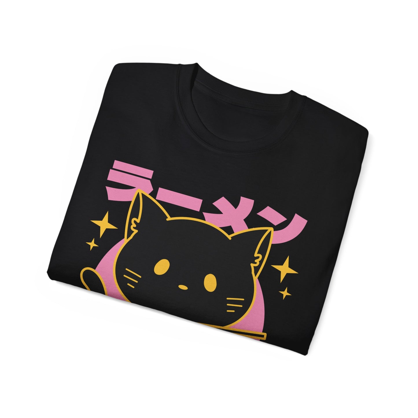 Mens Black Cat Ramen Tee