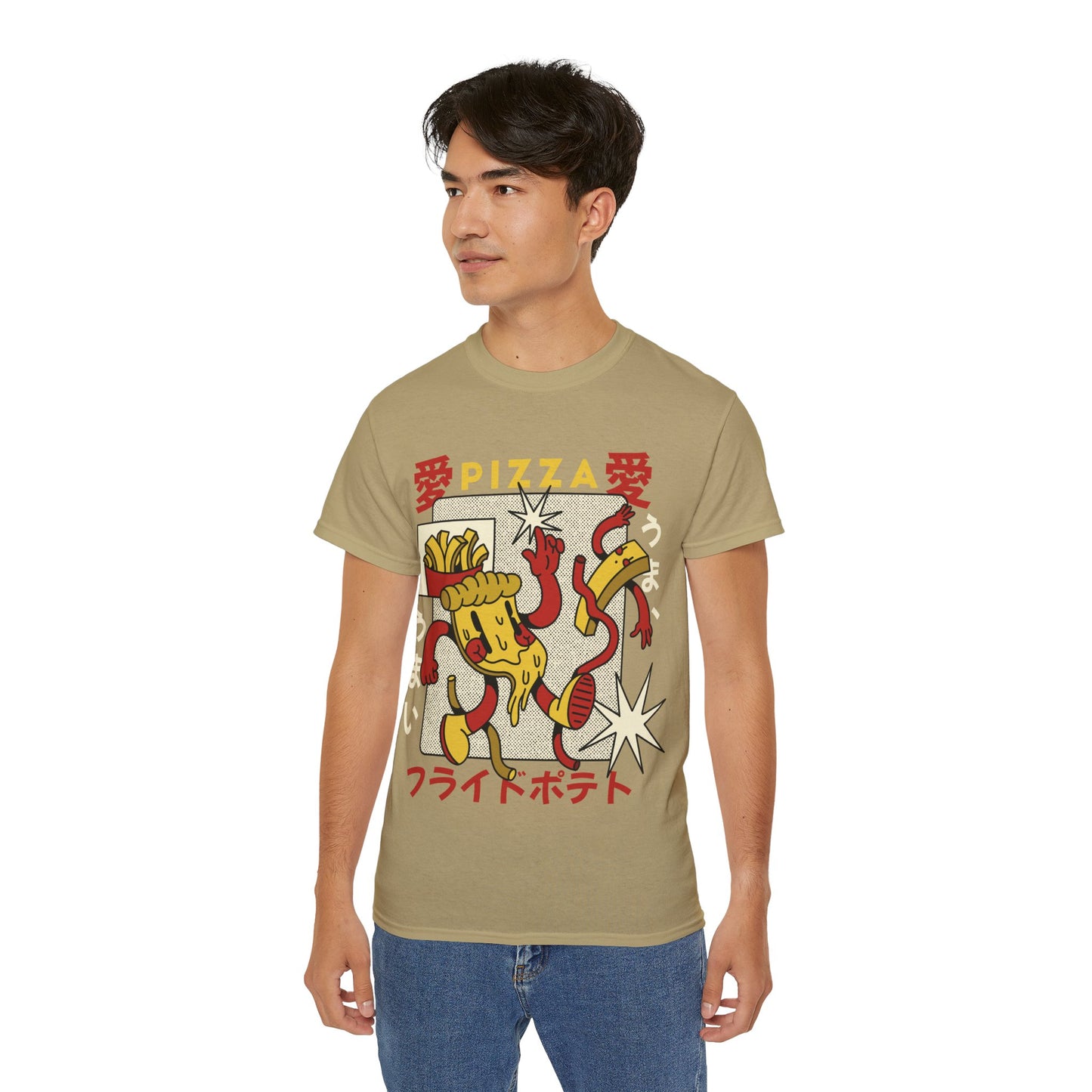 Mens Cartoon Pizza Tee