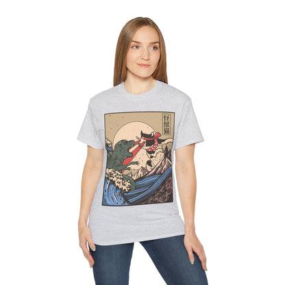 Mens Vintage Cat Vs Godzilla Tee