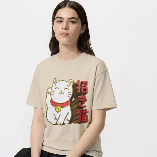 Womens Maneki Neko 3D Tee