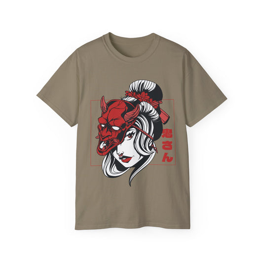 Mens Demon Mask Girl Tee