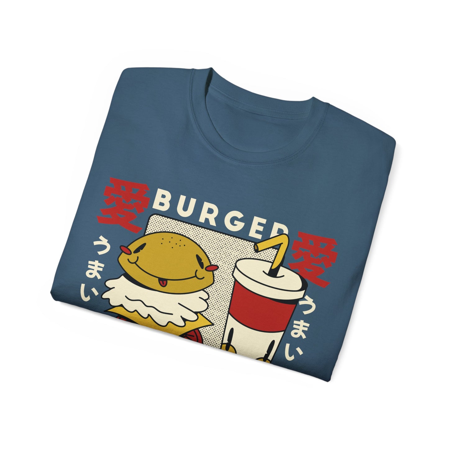 Womens Cartoon Burger & Soda Tee