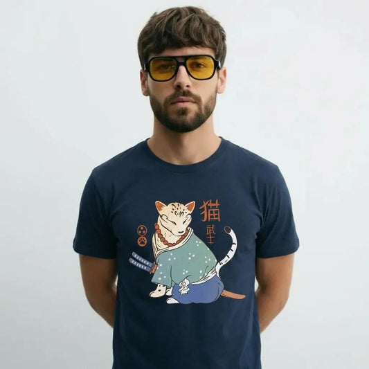 Mens Cat Samurai Tee 2