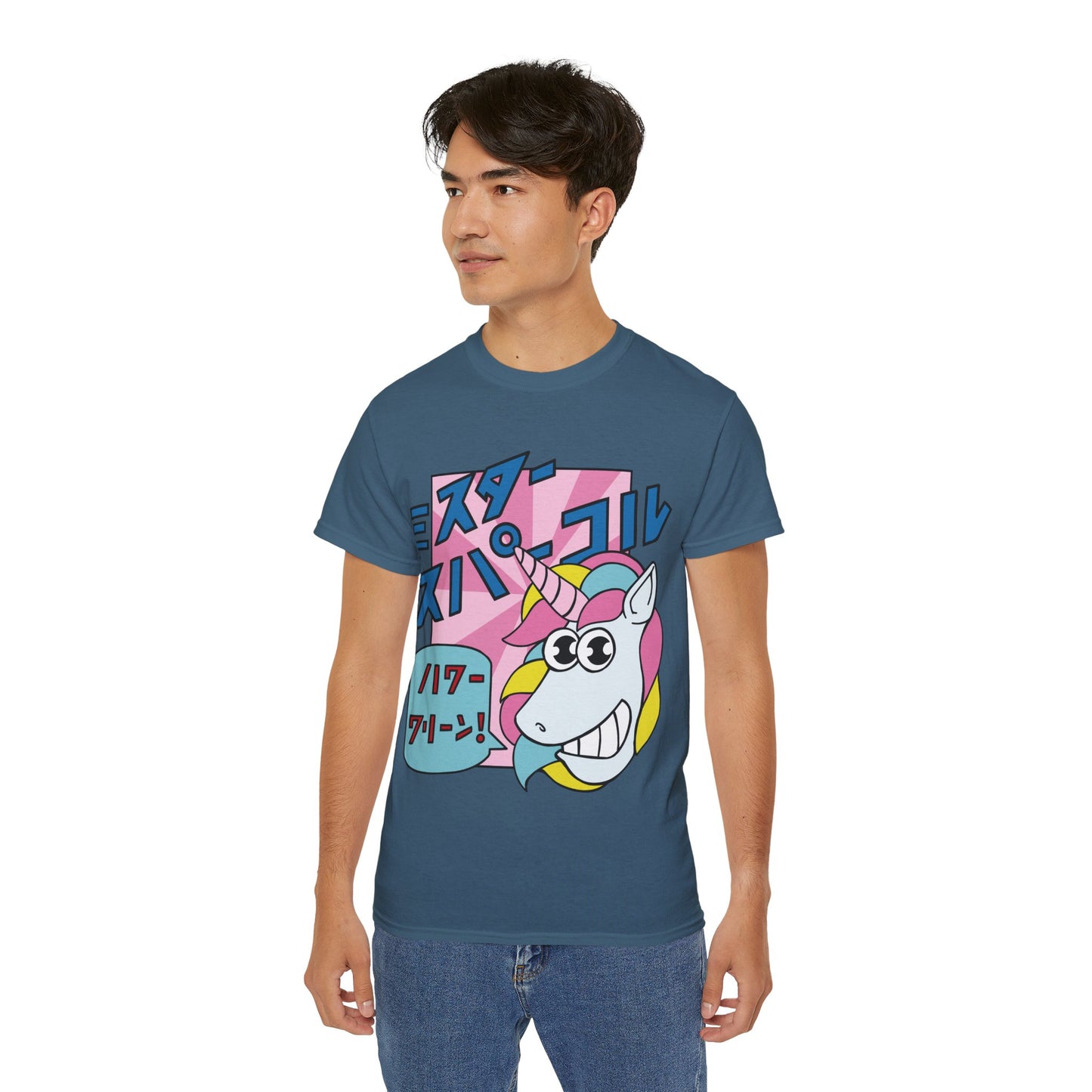 Mens Cartoon Unicorn Tee