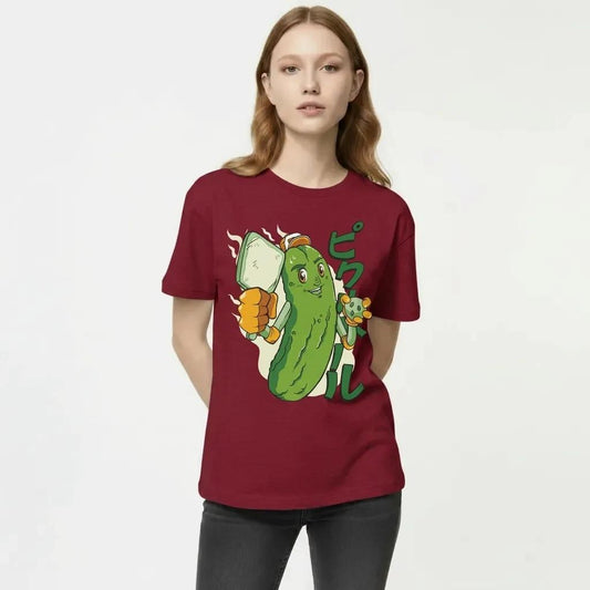 Womens Cartoon Pickle Tee