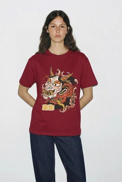 Womens Oni Skull Demon Tee
