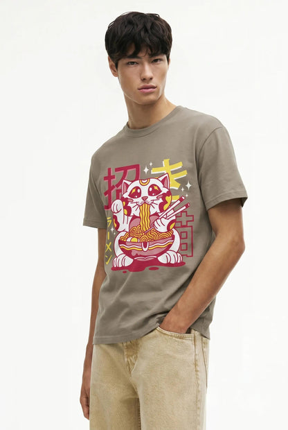 Mens Maneki Cat Ramen Tee