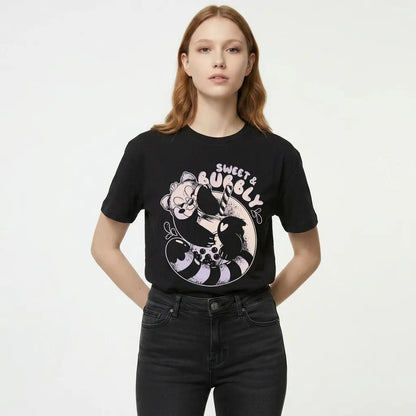Womens Red Panda Bubble Tea Tee