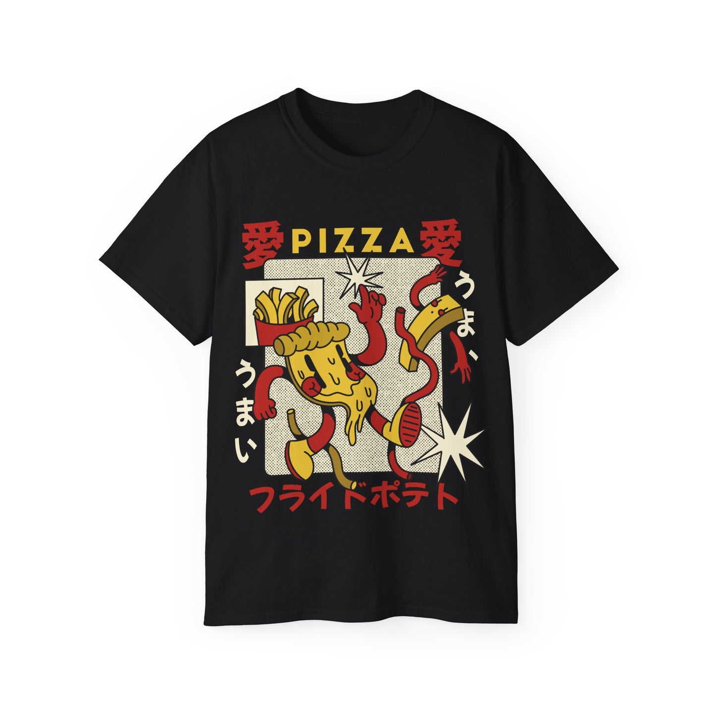 Mens Cartoon Pizza Tee