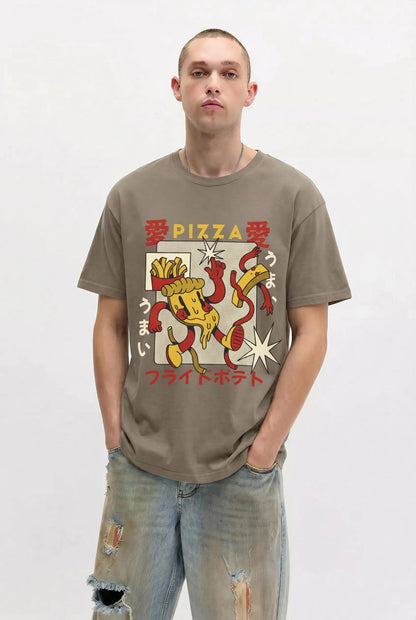 Mens Cartoon Pizza Tee
