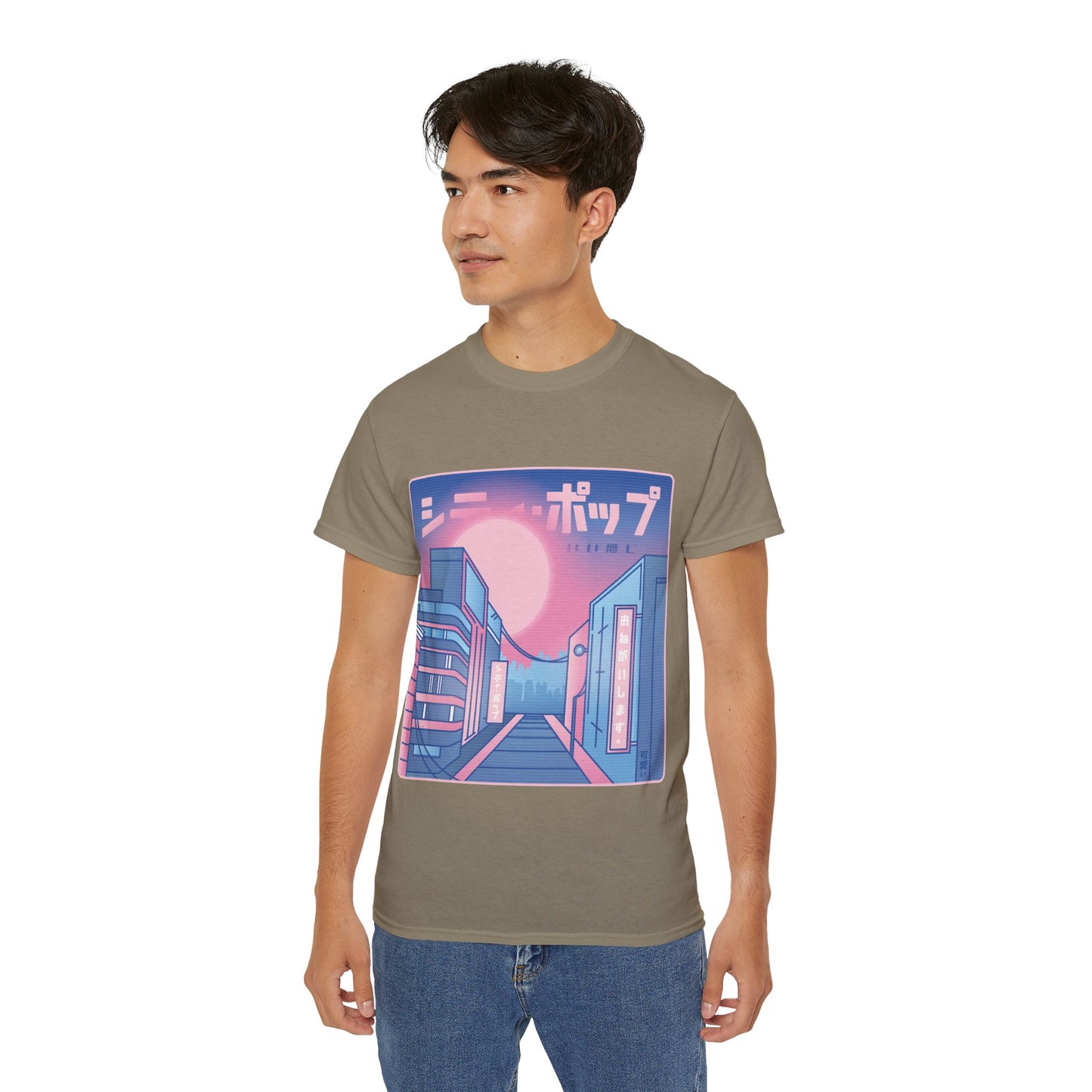 Mens Vaporwave City Tee