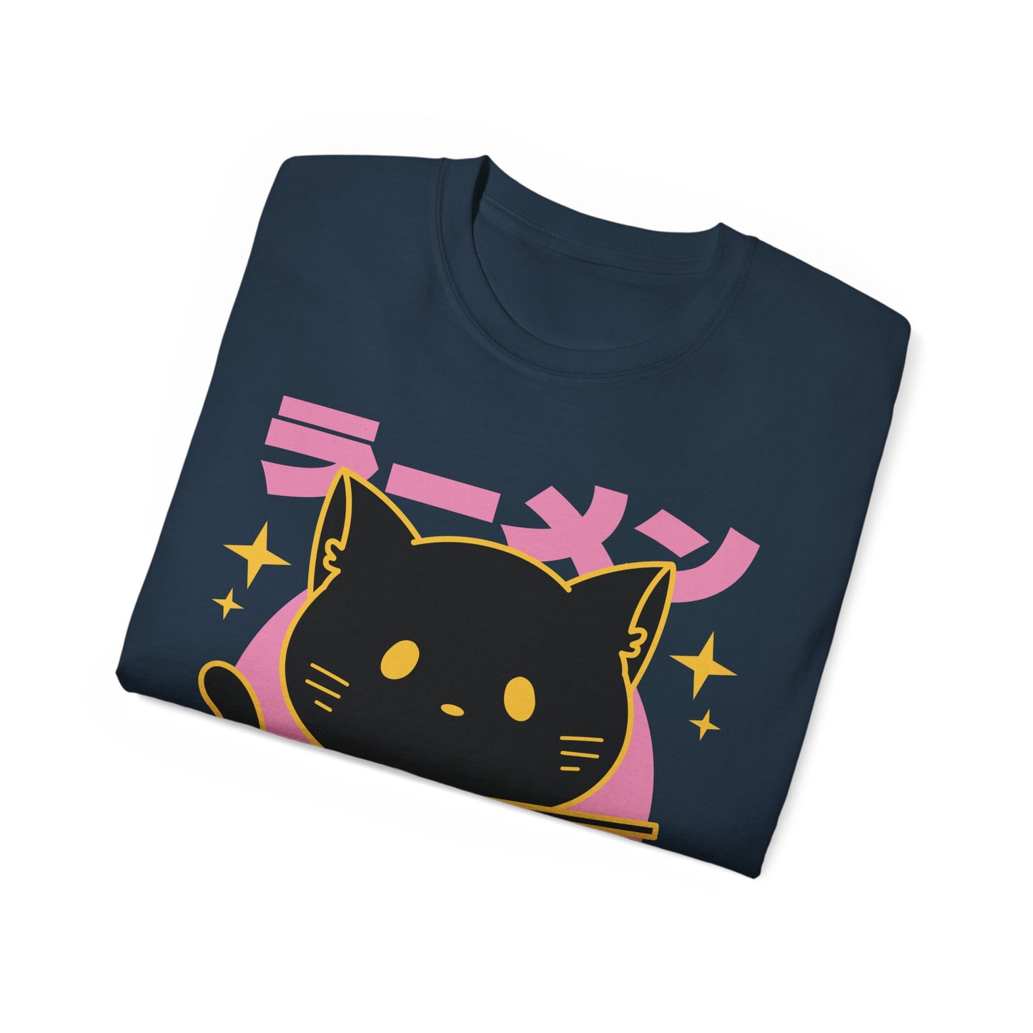 Mens Black Cat Ramen Tee