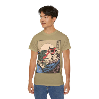 Mens Vintage Cat Vs Godzilla Tee