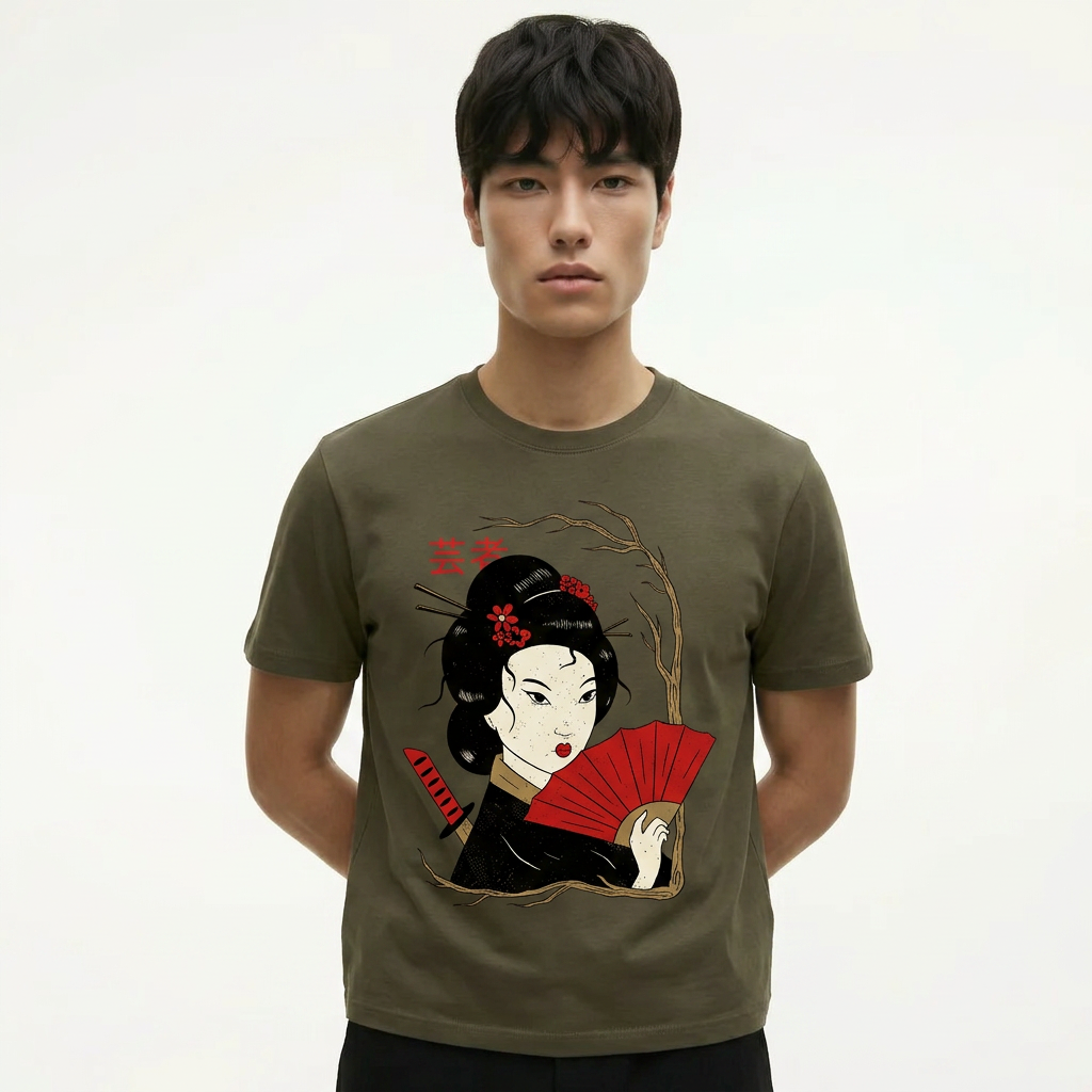 Mens Geisha Illustration Tee