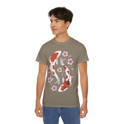 Mens Koi Fish & Flowers Tee