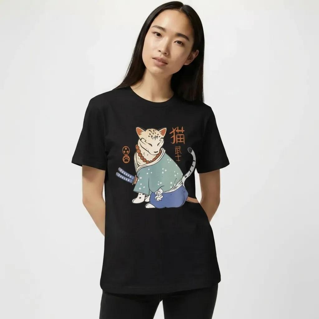 Womens Cat Samurai Tee 2