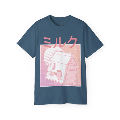 Mens Vaporwave Strawberry Milk Tee