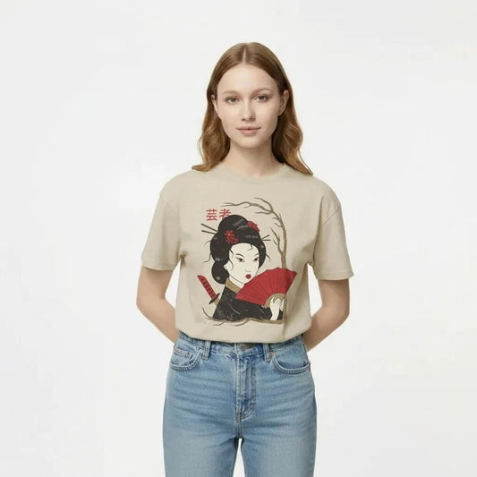Womens Geisha Illustration Tee