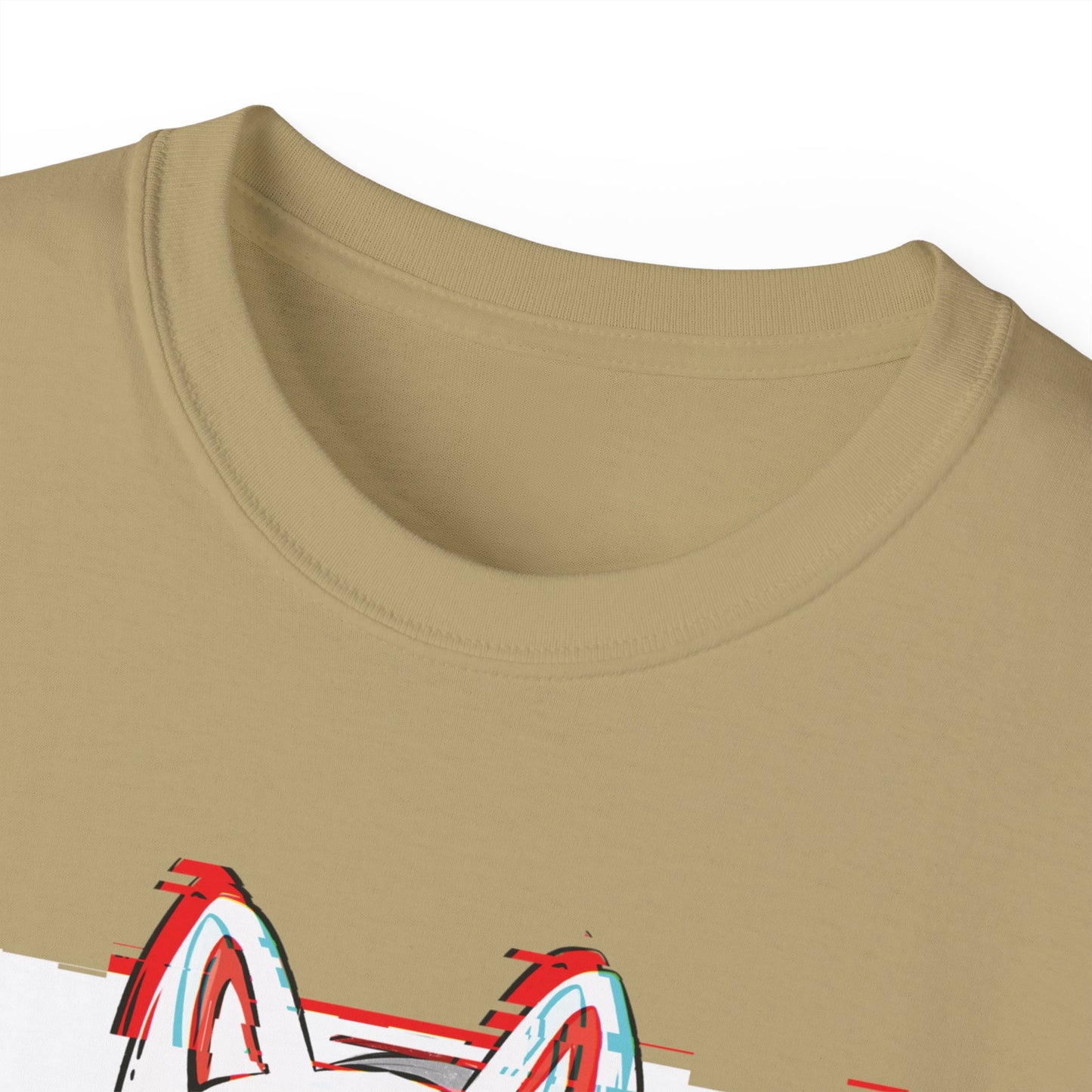 Womens Kitsune Mask Glitch T-Shirt