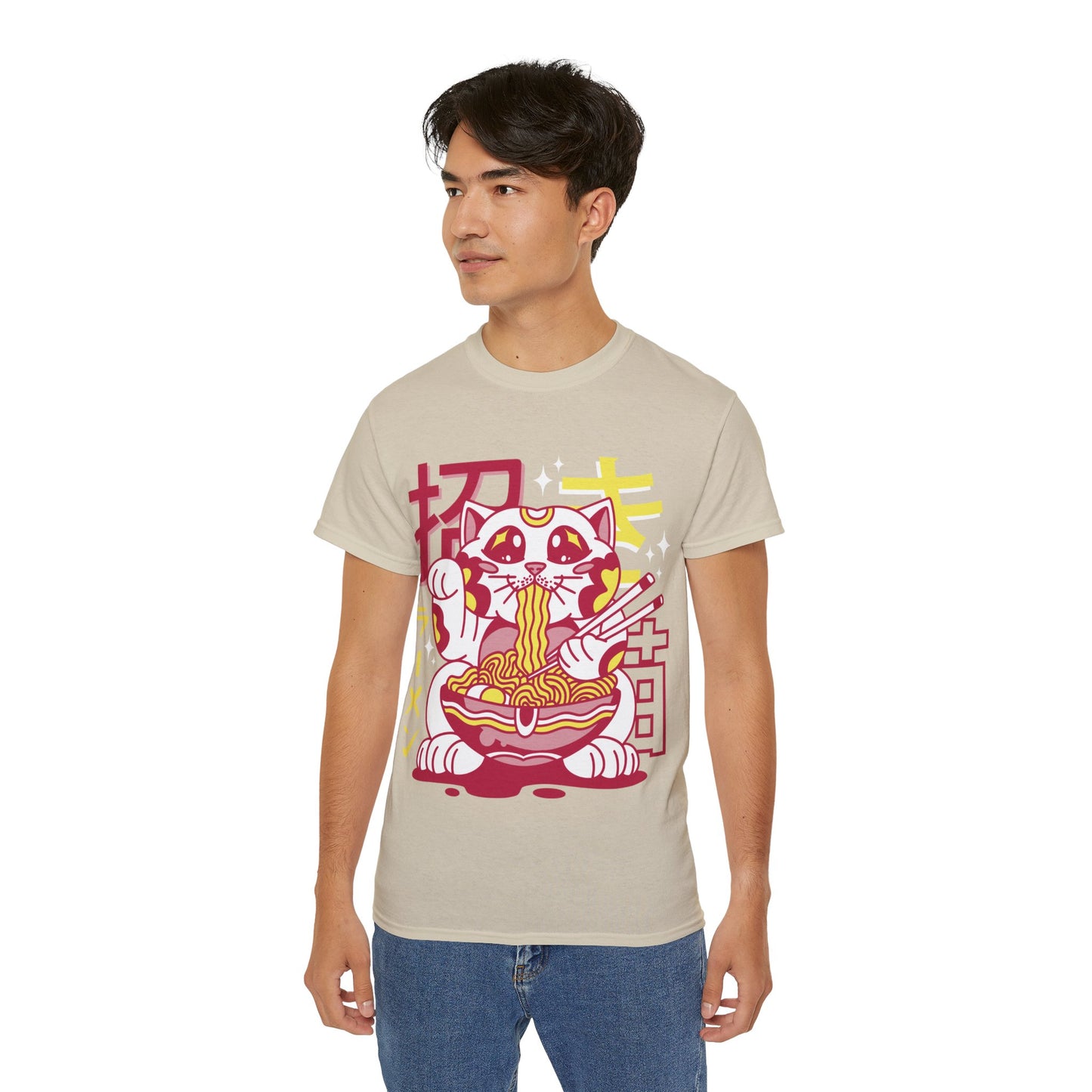 Mens Maneki Cat Ramen Tee